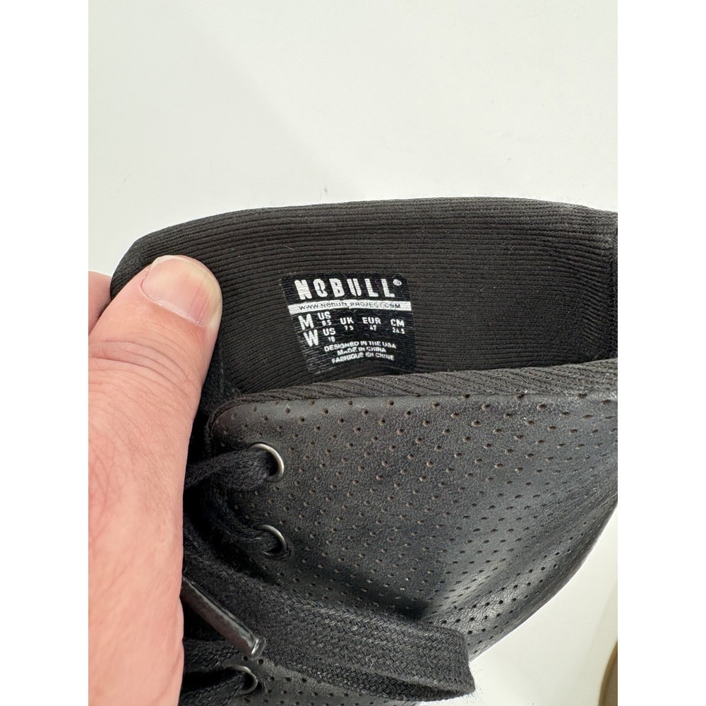 NoBull High Top Trainer Shoes Men's Size 8.5 Sneakers Black Leather Gum Soles - Picture 11 of 11